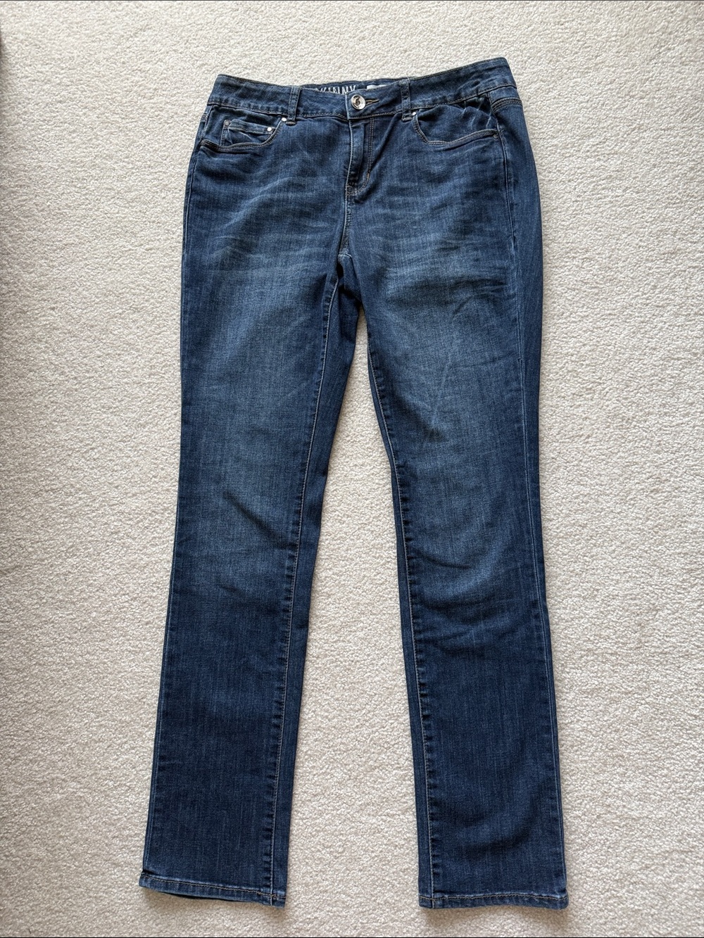 DKNY Jeans SOHO Skinny Mid Rise Stretch Medium Wash Size 10